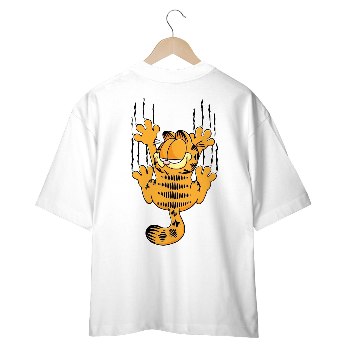 Nome do produto: CAMISETA OVERSIZED COSTAS CAT, GARFIELD