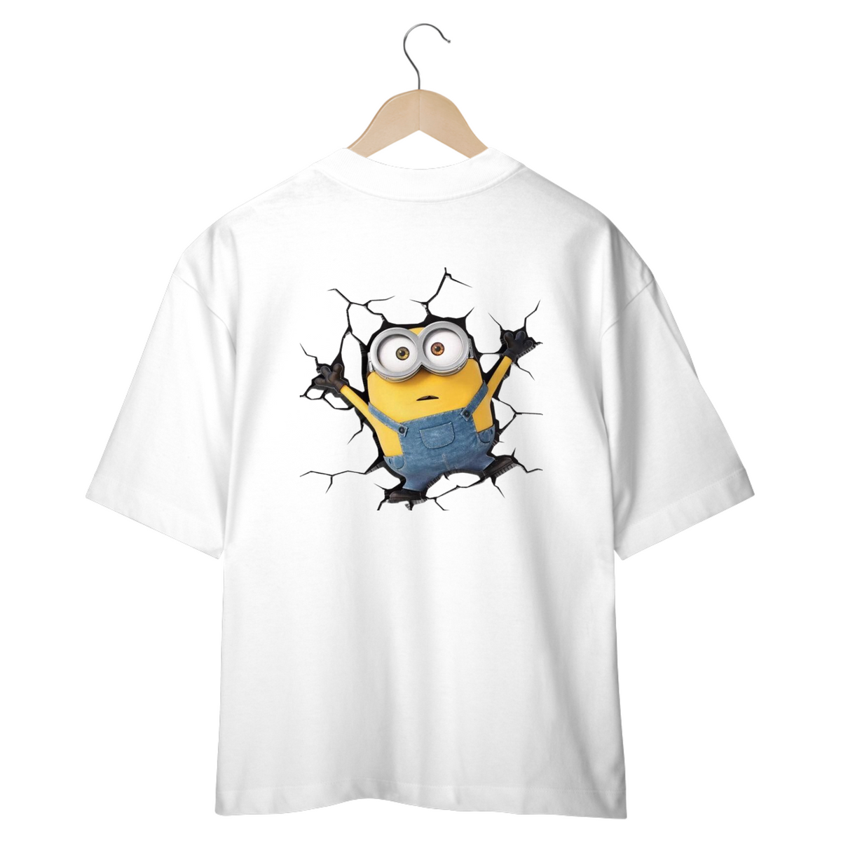 Nome do produto: CAMISETA OVERSIZED COSTAS, MINIONS