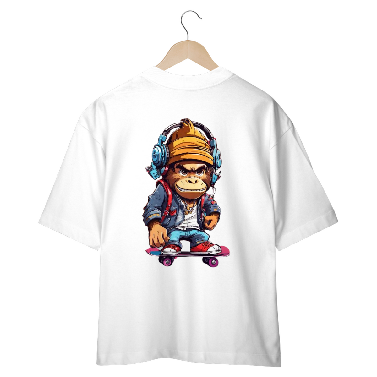 Nome do produto: CAMISETA OVERSIZED COSTAS, MONKEY