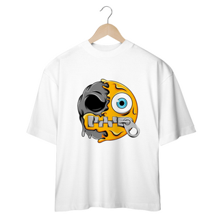 CAMISETA OVERSIZED, EXPRESSÃO FACE SILÊNCIO