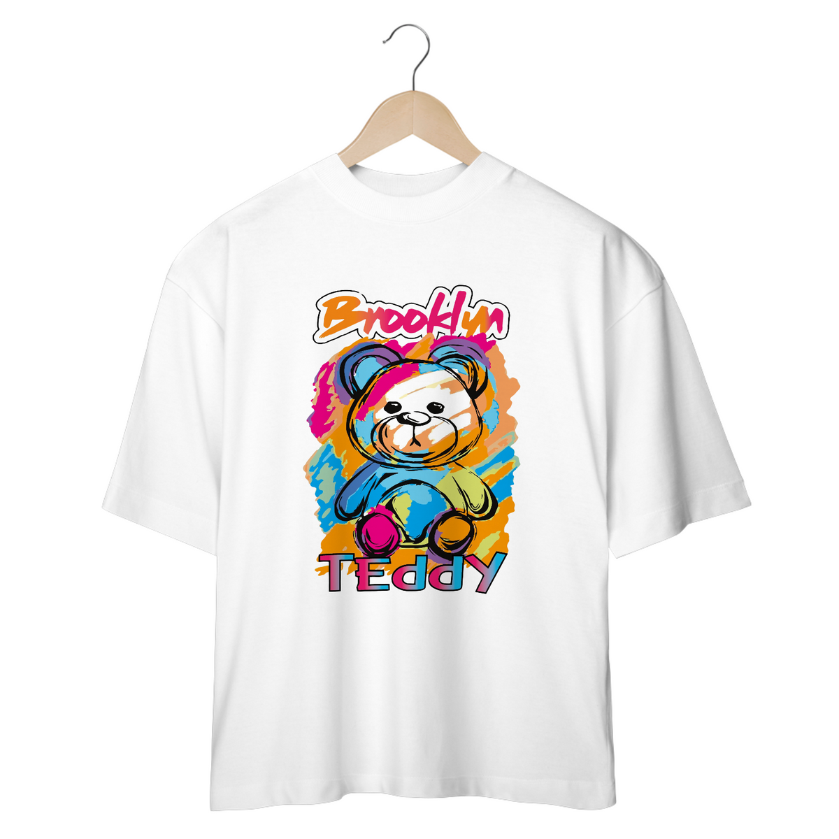 Nome do produto: CAMISETA OVERSIZED, URSINHO BROOKLM TEDDY