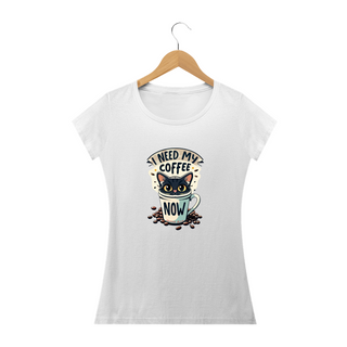 Nome do produtoCAMISETA BABY LONG PRIME CAT, I NEED MY COFFE