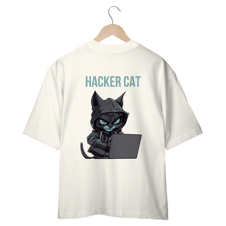 Nome do produtoCAMISETA OVERSIZED COSTAS, HACKER CAT 