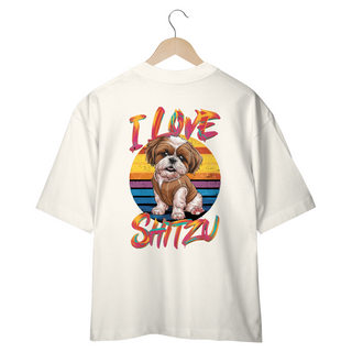 Nome do produtoCAMISETA OVERSIZED COSTAS DOG, I LOVE SHIH-TZU