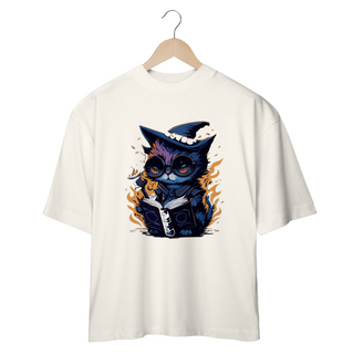 Nome do produtoCAMISETA OVERSIZED, BLACK CAT HALLOWEEN