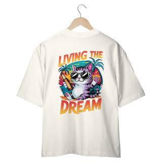 Nome do produtoCAMISETA OVERSIZED COSTAS CAT, LIVING THE DREAM