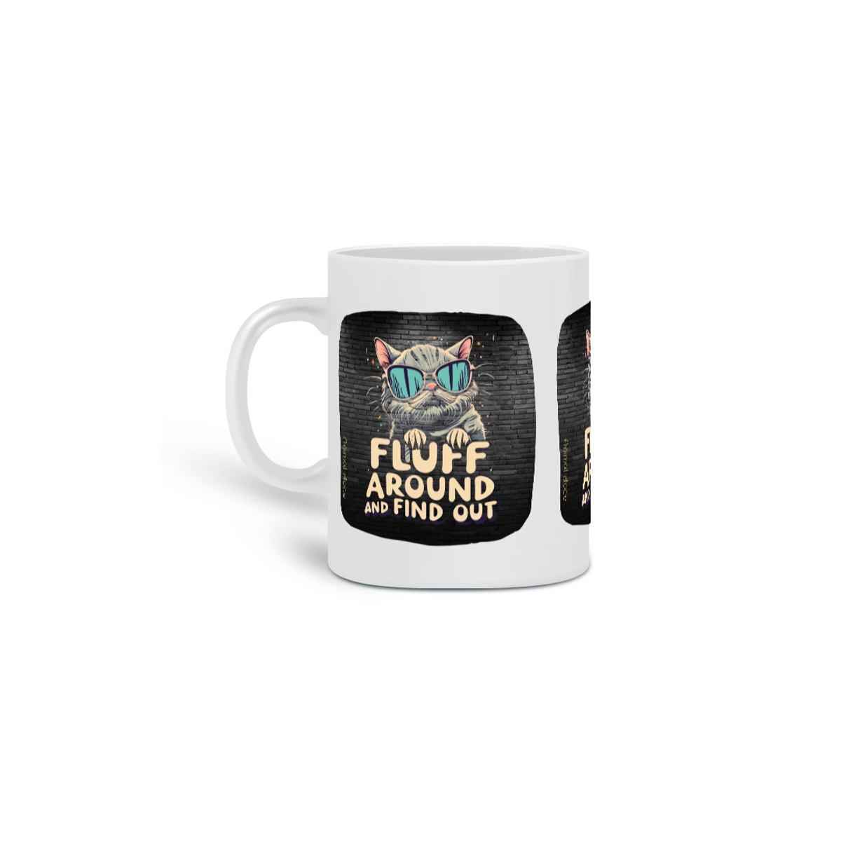 Nome do produto:  CANECA PERSONALIZADA CRIATIVA EM CERÂMICA, 325ML C/03 LADOS WOLF  I DO WHAT I WANT