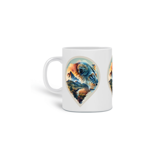  CANECA PERSONALIZADA CRIATIVA EM CERÂMICA, 320ML C/03 LADOS LION KING