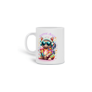 Nome do produto CANECA PERSONALIZADA CRIATIVA EM CERÂMICA, 325ML C/02 LADOS CAT ANIMAL DOCE