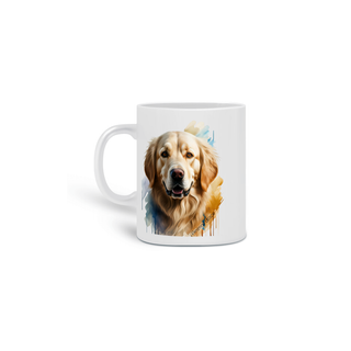 Nome do produto CANECA PERSONALIZADA CRIATIVA EM CERÂMICA, 325ML C/02 LADOS DOG GOLDEN