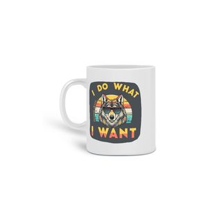 Nome do produto CANECA PERSONALIZADA CRIATIVA EM CERÂMICA, 325ML C/02 LADOS  HABBIT I DO WHAT I WANT