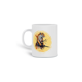 Nome do produto CANECA PERSONALIZADA CRIATIVA EM CERÂMICA, 325ML C/02 LADOS SAMURAI TIGER