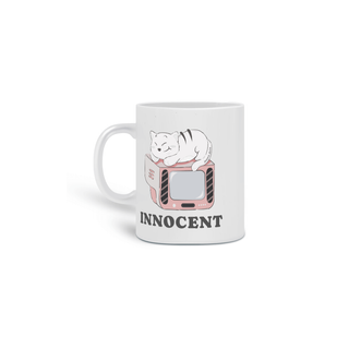 Nome do produtoCANECA PERSONALIZADA CRIATIVA EM CERÂMICA, 320ML C/02 LADOS, INNOCENT CAT