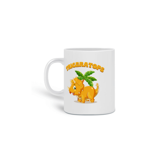 Nome do produtoCANECA PERSONALIZADA CRIATIVA EM CERÂMICA, 325ML C/02 LADOS, TRICERATOPS