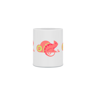 Nome do produto CANECA PERSONALIZADA CRIATIVA EM CERÂMICA, 325ML C/03 LADOS LIZARD