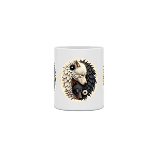 Nome do produtoCANECA PERSONALIZADA CRIATIVA EM CERÂMICA, 325ML C/03 LADOS WOLF YIN YANG