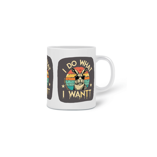 Nome do produto CANECA PERSONALIZADA CRIATIVA EM CERÂMICA, 325ML C/03 LADOS RABBIT I DO WHAT I WANT