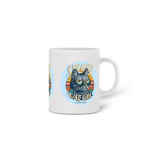 Nome do produto CANECA PERSONALIZADA CRIATIVA EM CERÂMICA, 325ML C/03 LADOS CAT GIRL