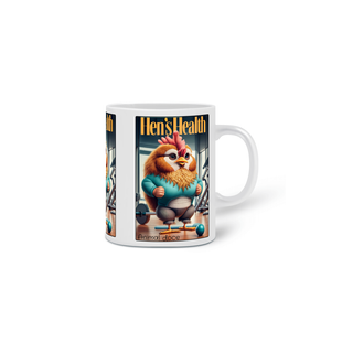 Nome do produto CANECA PERSONALIZADA CRIATIVA EM CERÂMICA, 325ML C/03 LADOS MEME-HEN´S HEALTH