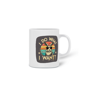 Nome do produto CANECA PERSONALIZADA CRIATIVA EM CERÂMICA, 325ML C/02 LADOS  HABBIT I DO WHAT I WANT