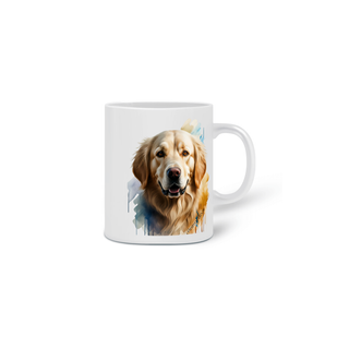 Nome do produto CANECA PERSONALIZADA CRIATIVA EM CERÂMICA, 325ML C/02 LADOS DOG GOLDEN