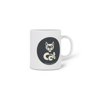 Nome do produto CANECA PERSONALIZADA CRIATIVA EM CERÂMICA, 325ML C/02 LADOS CAT LETRAS