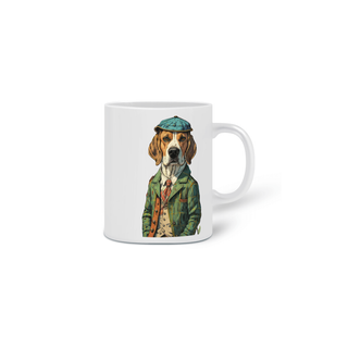 Nome do produtoCANECA PERSONALIZADA CRIATIVA EM CERÂMICA, 325ML C/02 LADOS DOG BEAGLE SHERLOCK HOLMES