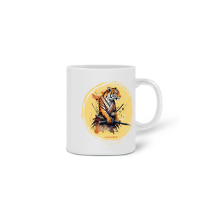 Nome do produto CANECA PERSONALIZADA CRIATIVA EM CERÂMICA, 325ML C/02 LADOS SAMURAI TIGER