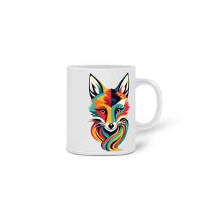 Nome do produto CANECA PERSONALIZADA CRIATIVA EM CERÂMICA, 325ML C/02 LADOS COLOR FOX