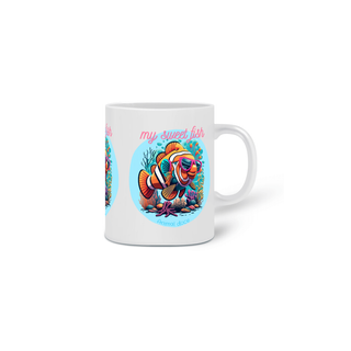 Nome do produtoCANECA PERSONALIZADA CRIATIVA EM CERÂMICA, 325ML C/03 LADOS MY SWEET FISH