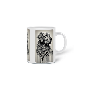 Nome do produtoCANECA PERSONALIZADA CRIATIVA EM CERÂMICA, 325ML C/03 LADOS DOG GOLDEN PB