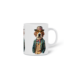 Nome do produtoCANECA PERSONALIZADA CRIATIVA EM CERÂMICA 325ML 03 LADOS, DOG BEAGLE SHERLOCK HOLMES