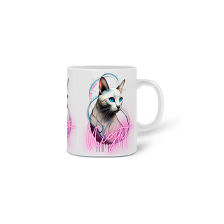 Nome do produtoCANECA PERSONALIZADA CRIATIVA EM CERÂMICA 325ML 03 LADOS, CAT NIGHT