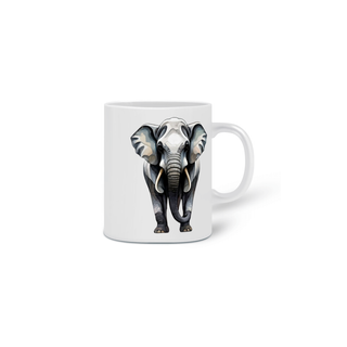 Nome do produtoCANECA PERSONALIZADA CRIATIVA EM CERÂMICA, 320ML C/02 LADOS, ELEPHANT