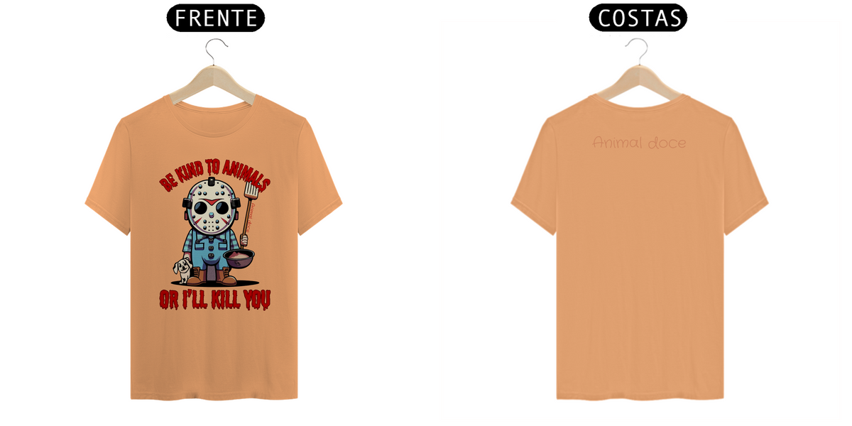 Nome do produto: CAMISETA T-SHIRT ESTONADA DOG F/V, JASON BE KIND SEXTA FEIRA 13