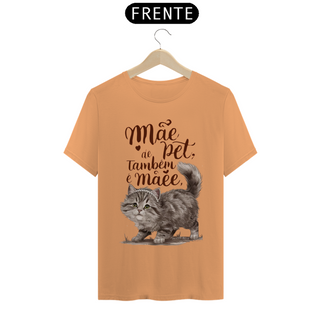 Nome do produtoCAMISETA T-SHIRT ESTONADA CAT, MÃE DE PET TAMBÉM E MÃE