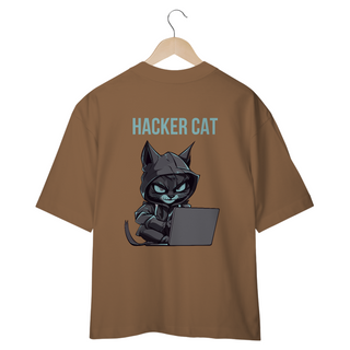 Nome do produtoCAMISETA OVERSIZED COSTAS, HACKER CAT 