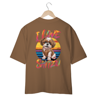 Nome do produtoCAMISETA OVERSIZED COSTAS DOG, I LOVE SHIH-TZU