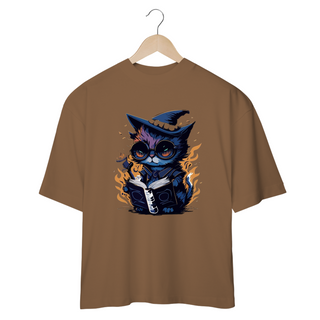 Nome do produtoCAMISETA OVERSIZED, BLACK CAT HALLOWEEN