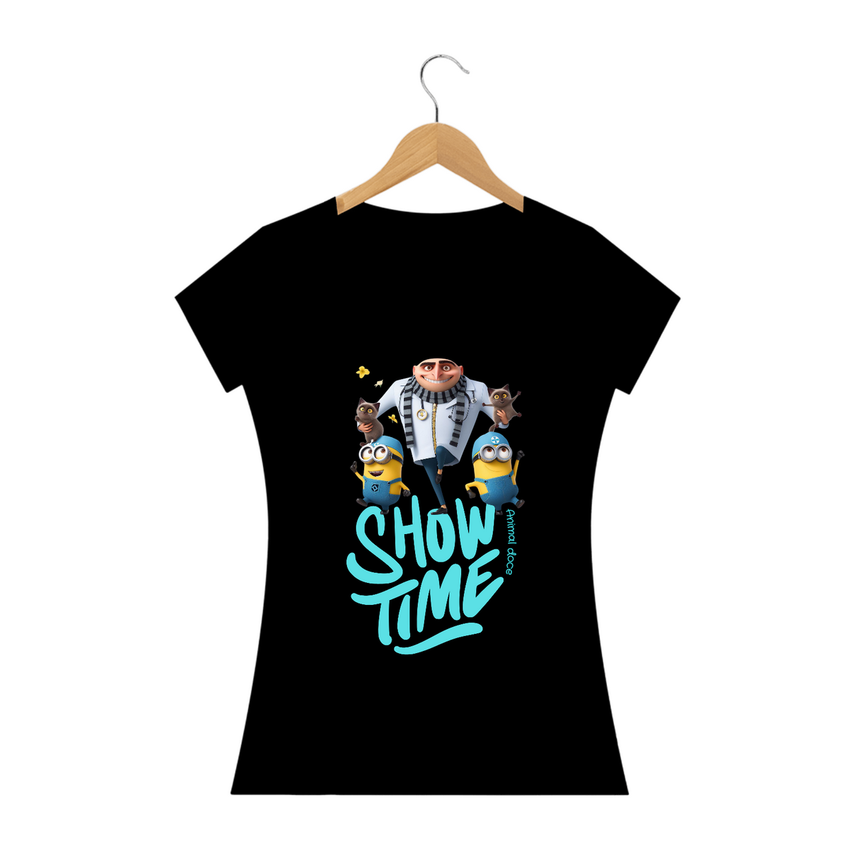 Nome do produto: CAMISETA BABY LONG QUALITY CAT, MEU MALVADO FAVORITO SHOW TIME 