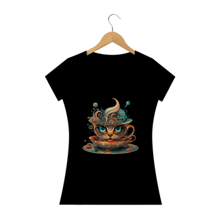 CAMISETA BABY LONG PRIME, CAT IN THE CUP