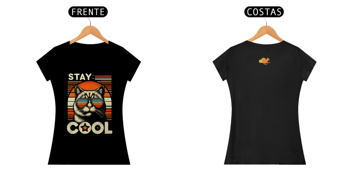 Nome do produto: CAMISETA BABY LONG PRIME F/V CAT, STAY COOL