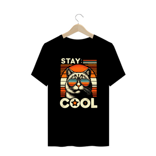 CAMISETA T-SHIRT PLUS SIZE CAT, STAY COOL