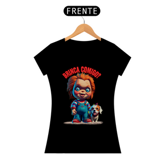 Nome do produtoCAMISETA BABY LONG PRIME DOG, LINHA FILME CHUCKY BRINCA COMIGO