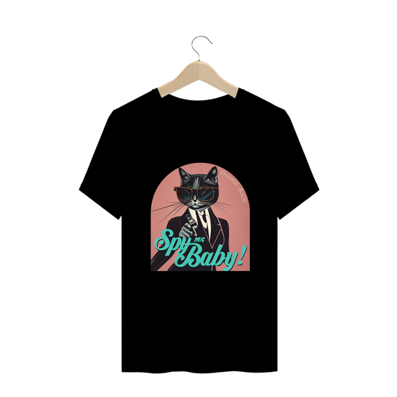 CAMISETA T-SHIRT PLUS SIZE CAT, SPY ME BABY