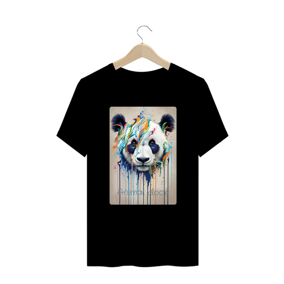 CAMISETA T-SHIRT PLUS SIZE, PANDA COLOR 