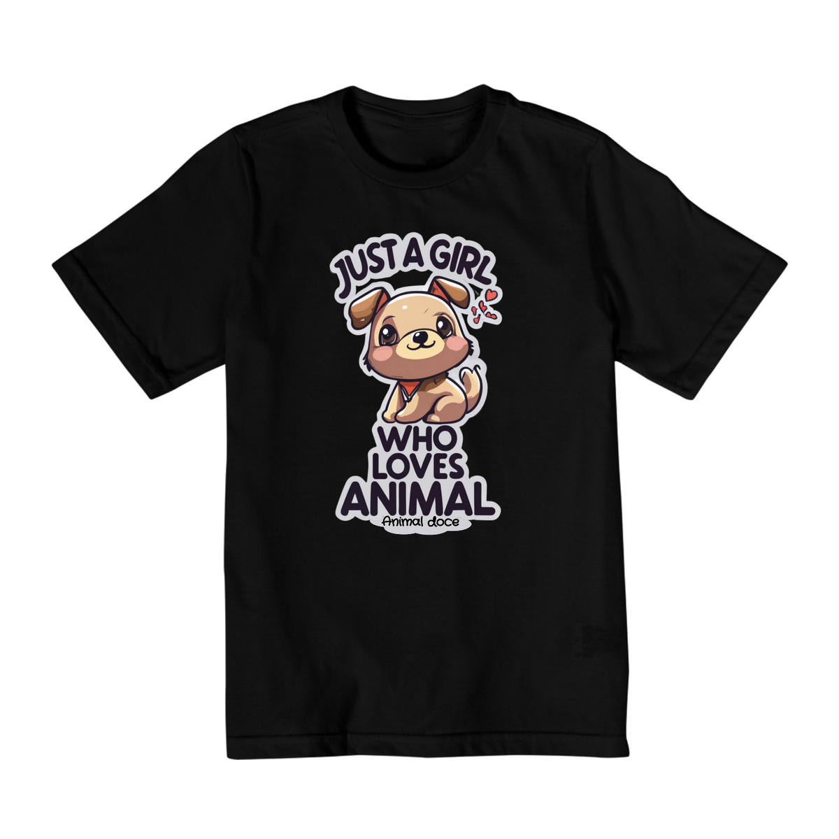 Nome do produto: CAMISETA QUALITY INFANTIL DOG, JUST A GIRL-10 A 14 ANOS