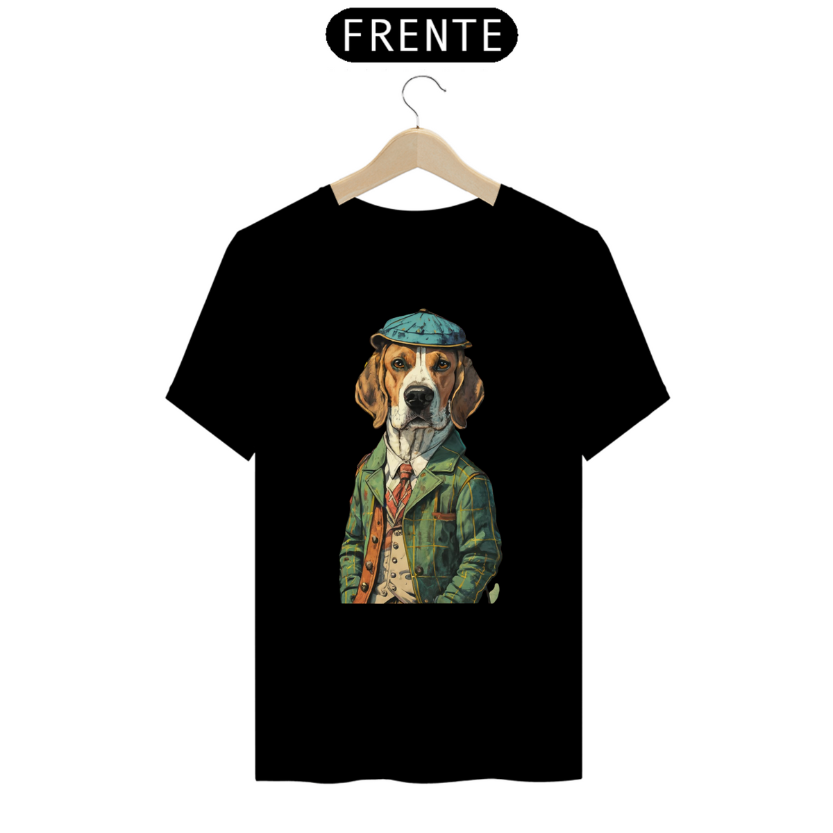 Nome do produto: CAMISETA T-SHIRT PRIME, DOG BEAGLE SHERLOCK HOLMES