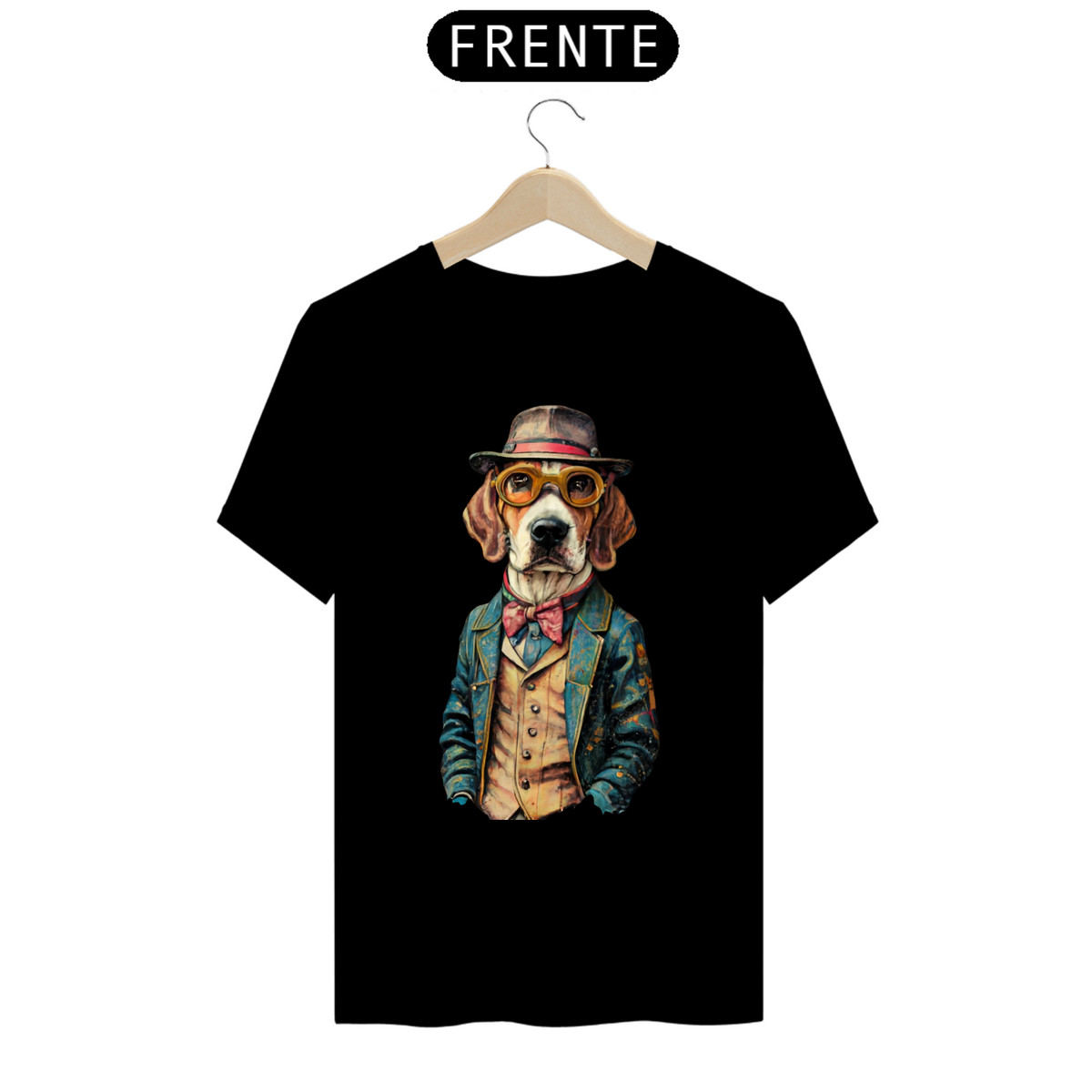 Nome do produto: CAMISETA T-SHIRT PRIME, DOG BEAGLE SHERLOCK HOLMES