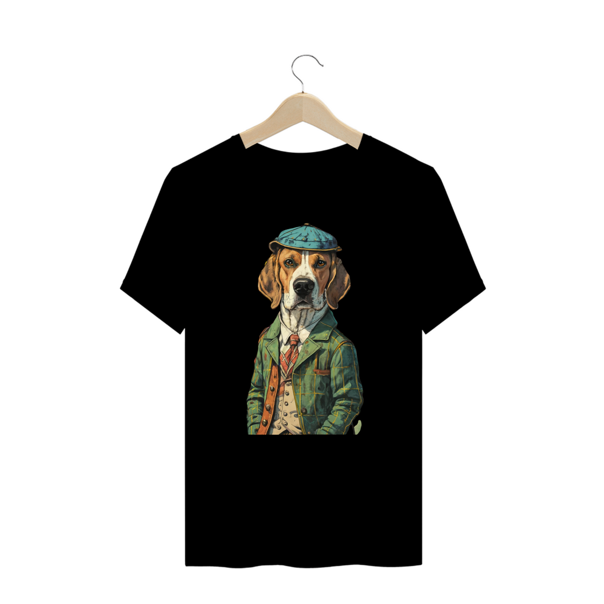 Nome do produto: CAMISETA T-SHIRT PLUS SIZE, DOG BEAGLE SHERLOCK HOLMES